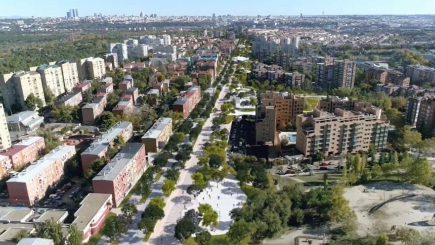 Vista del futuro soterramiento sobre la A 5 desde el cruce con Los Yébenes