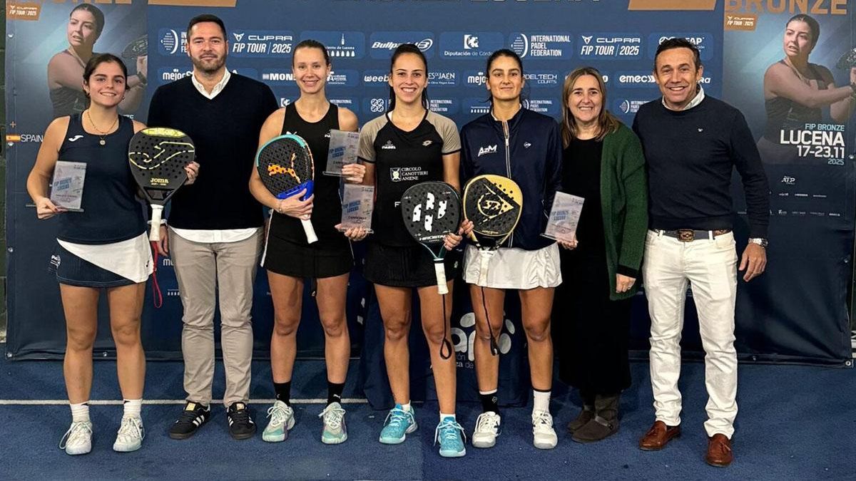 Imagen del podio femenino de la prueba.