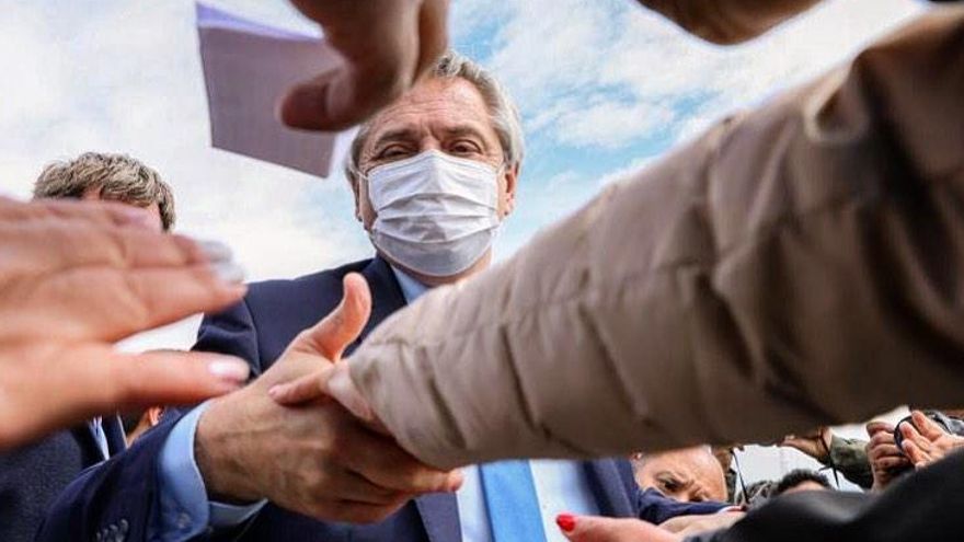 Alberto Fernández, durante una recorrida