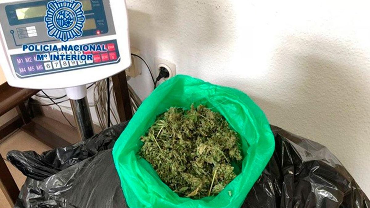 Marihuana decomisada por la Policía Nacional, en una imagen de archivo.