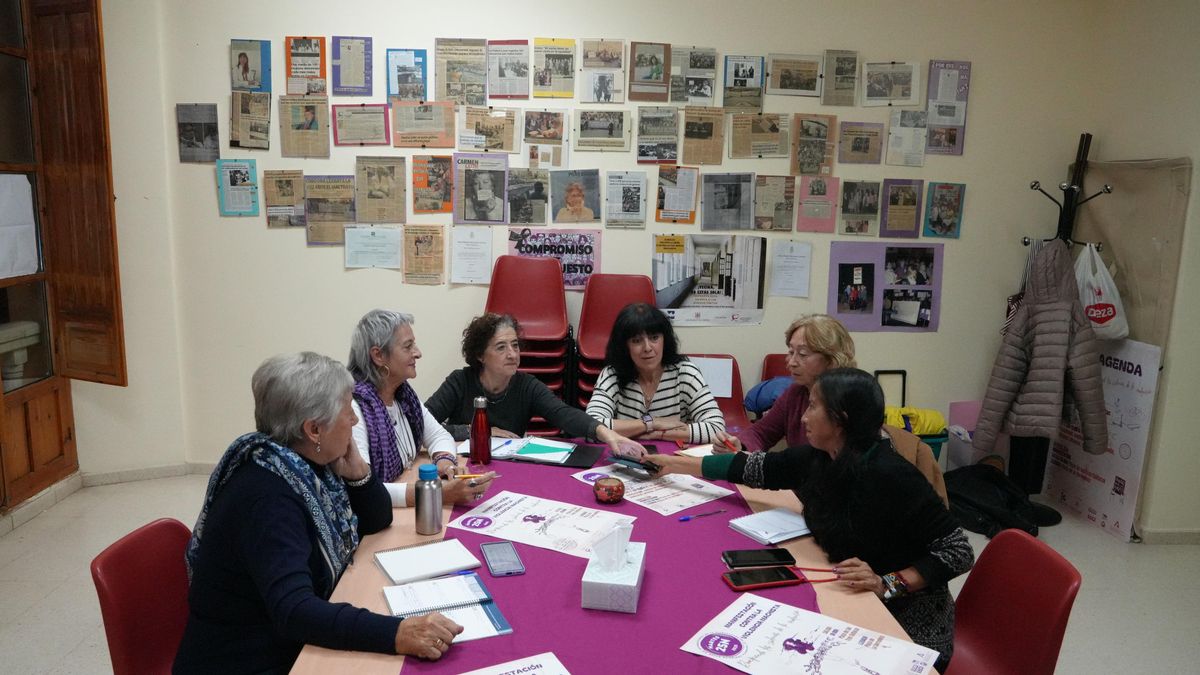Reunión de integrantes Plataforma Cordobesa contra la Violencia a las Mujeres preparando el 25N