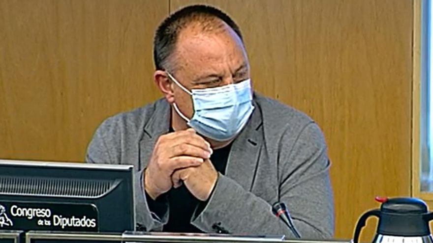 El secretario general de Industria de CCOO, Agustín Martín, este martes en el Congreso.