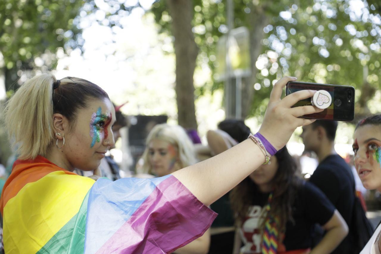 Una asistente al Orgullo 2019 en Madrid. MARIÁN LEÓN