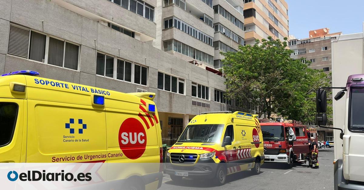 Una mujer y dos menores, heridas moderadas tras el incendio de una vivienda en Las Palmas de Gran Canaria