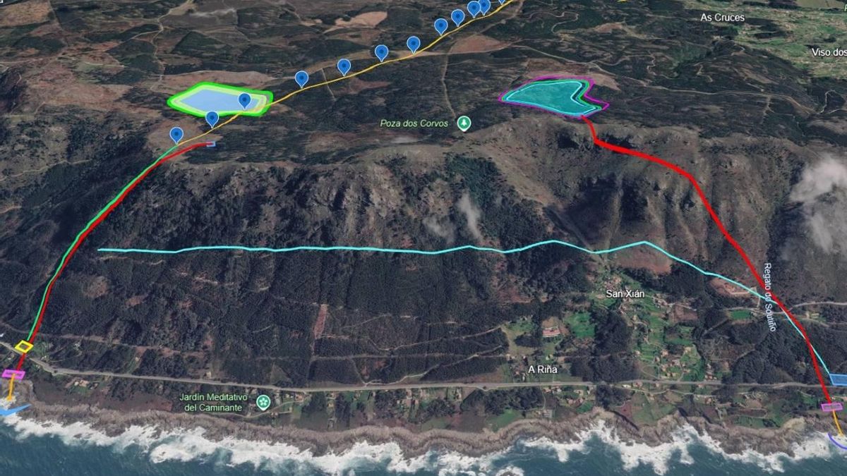 Bombear agua del mar al monte para producir electricidad: ayuntamientos y vecinos contra dos proyectos en Galicia