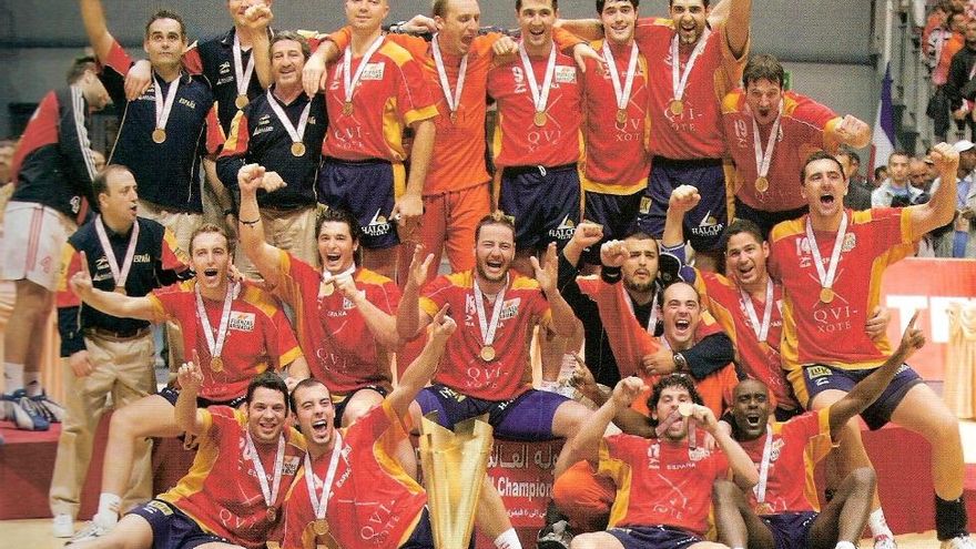 Celebración del Campeonato Mundial de Balonmano en 2005