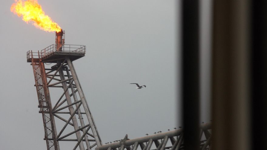 Imagen de archivo de un yacimiento de gas en aguas del Golfo Pérsico