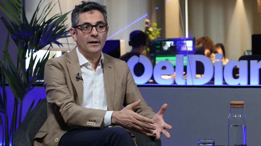 El ministro Félix Bolaños, durante la entrevista con elDiario.es.