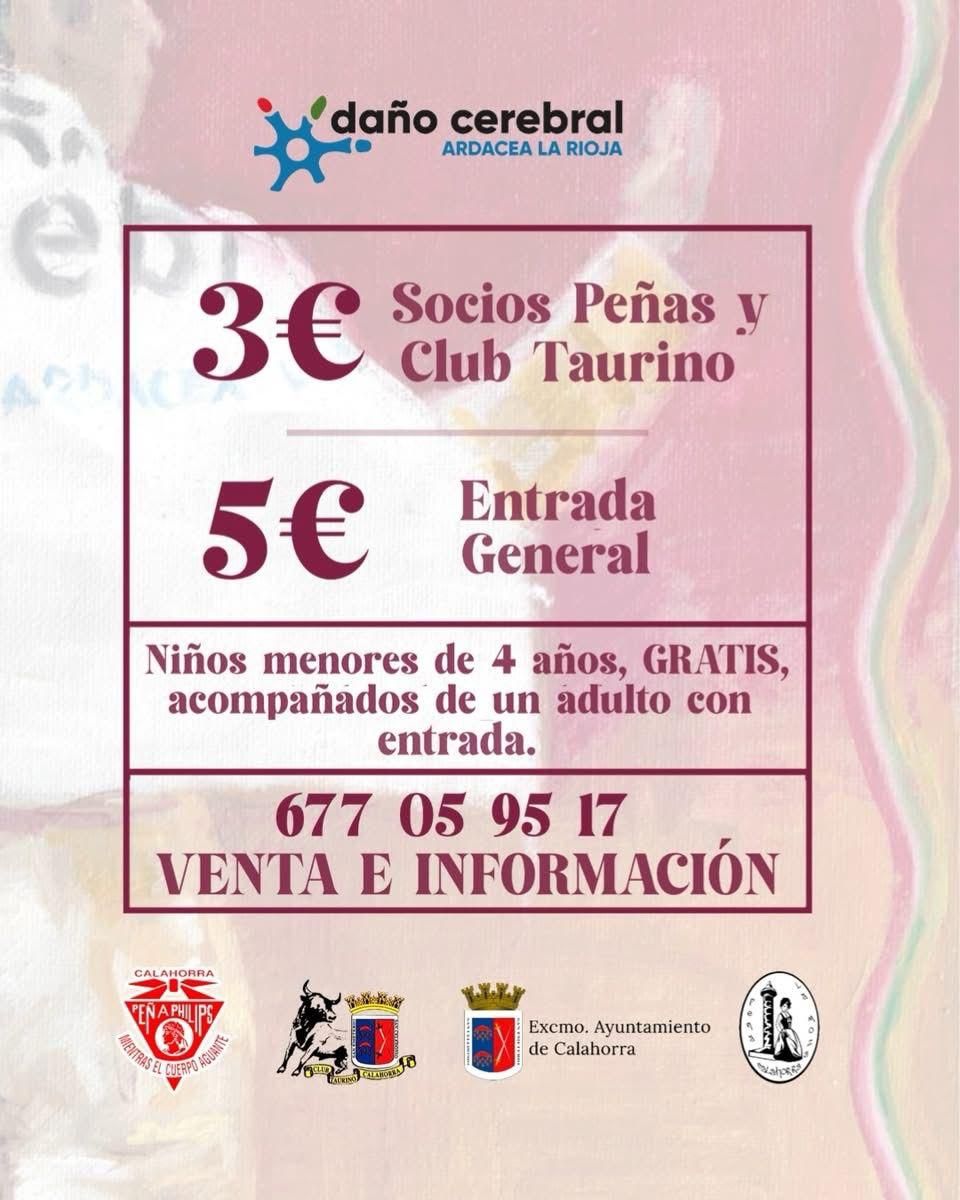 Cartel del tentadero solidario en Calahorra