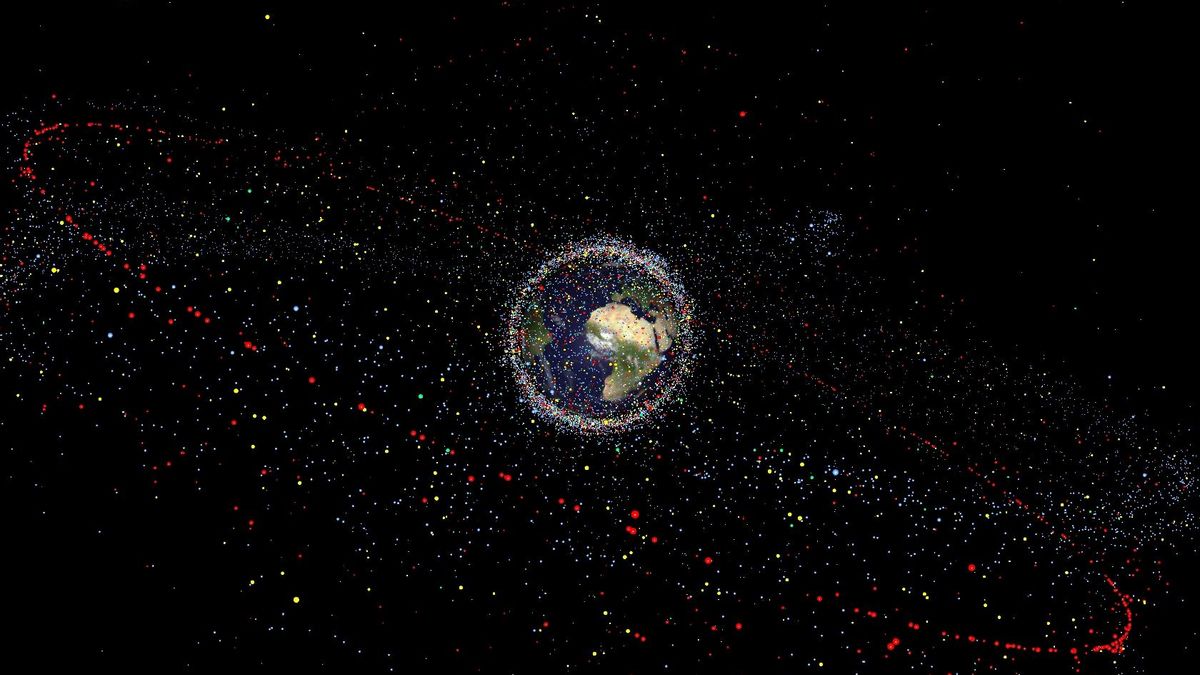 Distribución de la basura espacial / ESA
