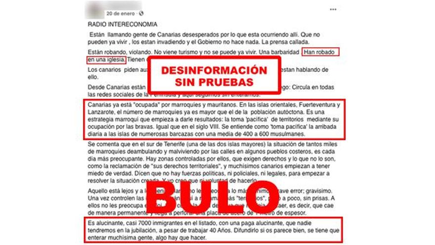 Cuidado con esta cadena que dice que "hay más marroquíes que autóctonos" en dos islas de Canarias: está cargada de bulos