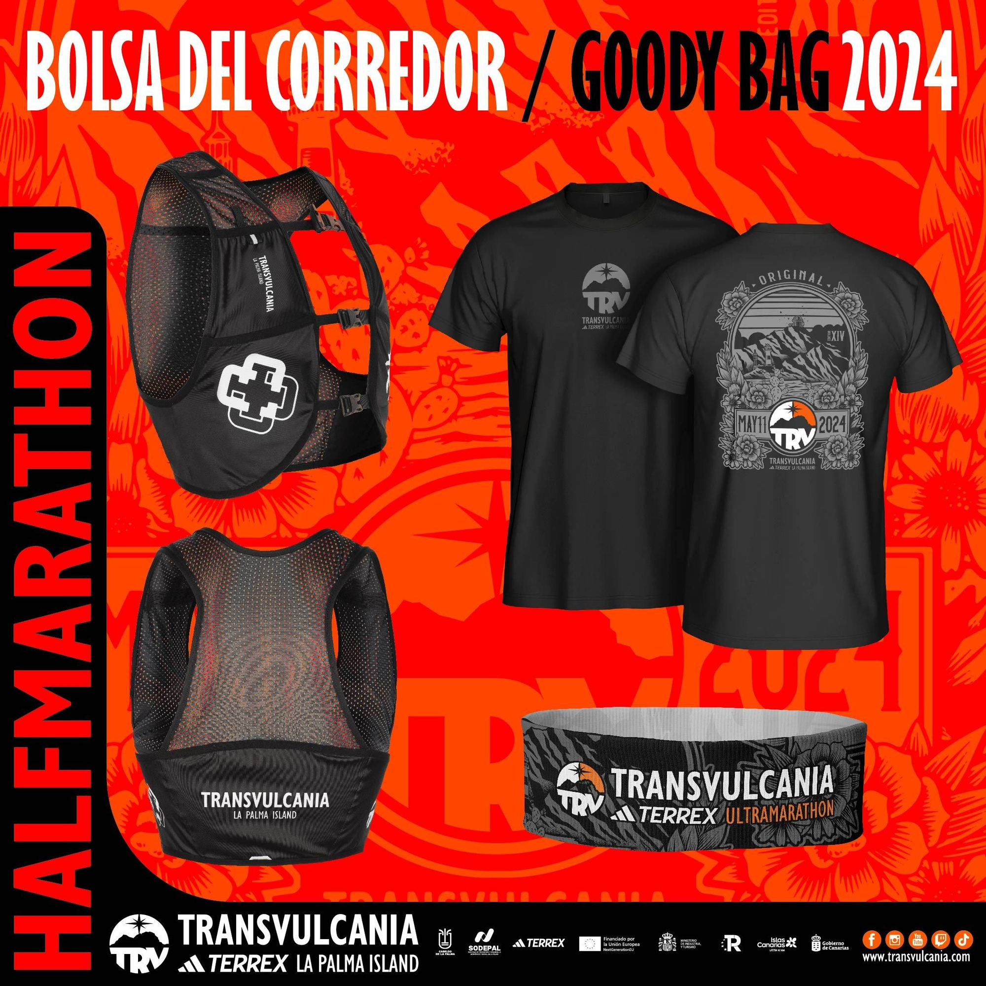 La bolsa del corredor de la Transvulcania adidas Terrex.