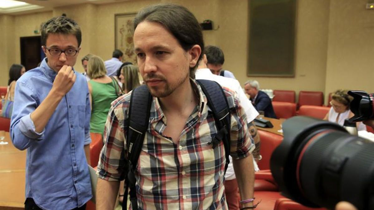 Pablo Iglesias e Íñigo Errejón, en el Congreso.