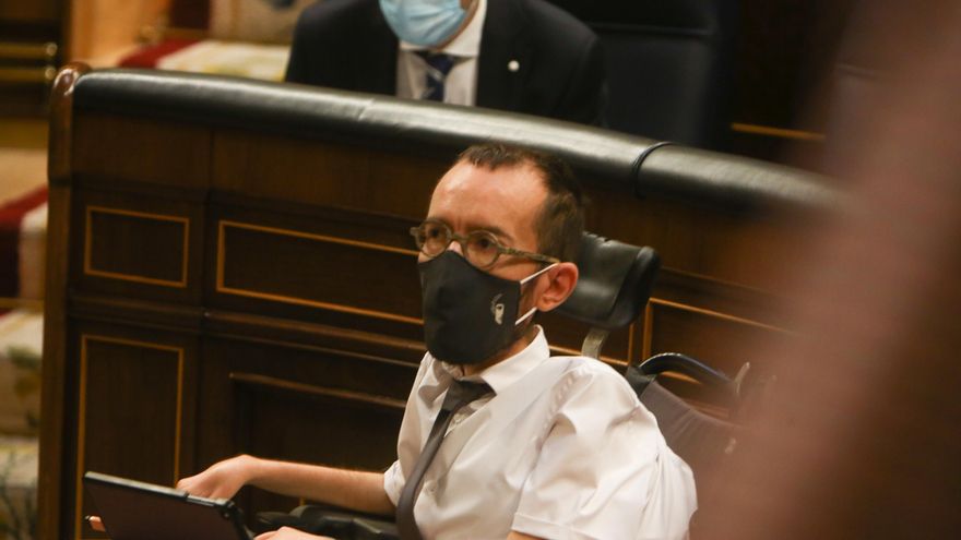 El portavoz de Unidas Podemos en el Congreso, Pablo Echenique.