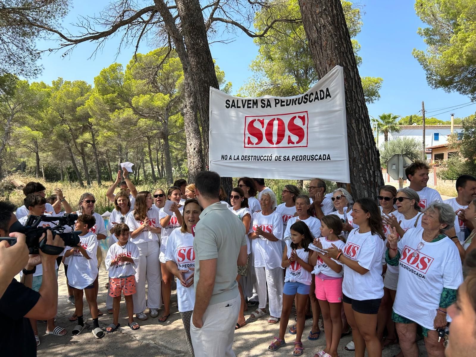 Manifestació duta a terme a finals d'agost per frenar la macroconstrucció prevista a sa Pedruscada