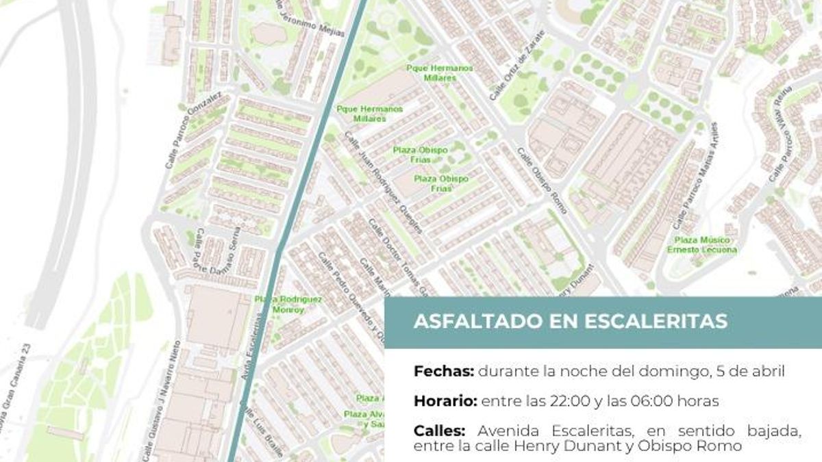 El Ayuntamiento de Las Palmas de Gran Canaria cortará el tráfico en la avenida de Escaleritas por obras de asfaltado