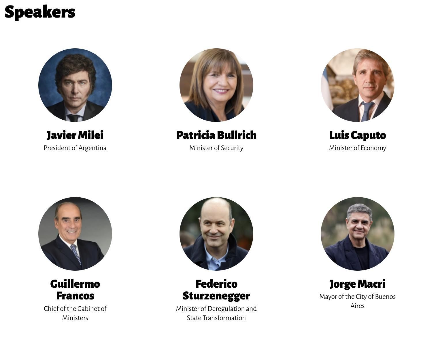Los "speakers" de la edición 2025 del Consejo de las Américas.