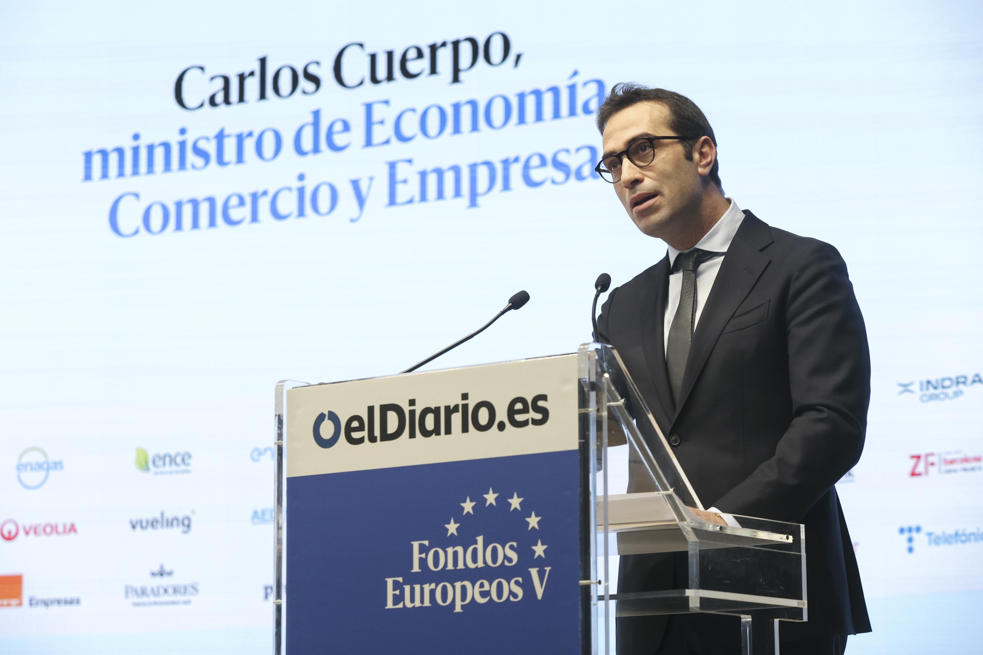 Inauguración. Carlos Cuerpo, ministro de Economía, Comercio y Empresa