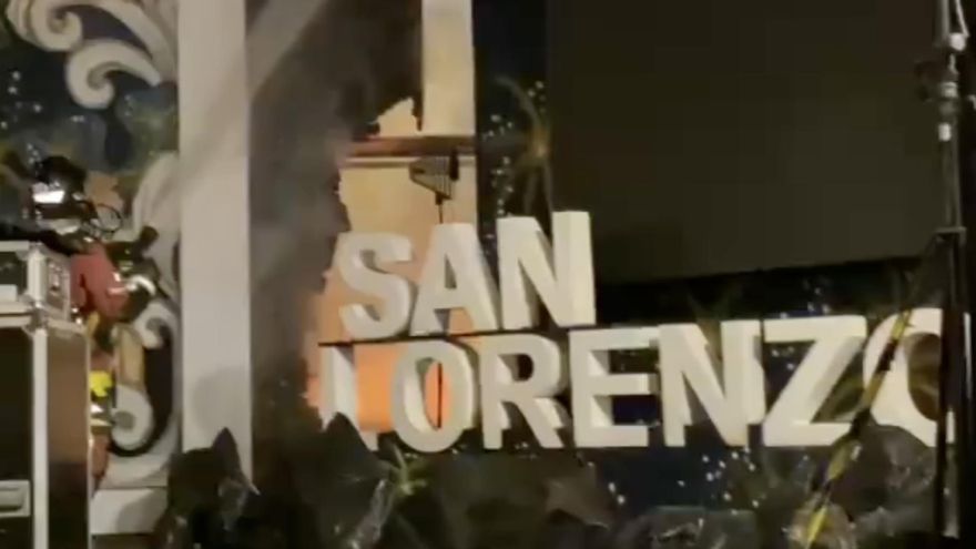 Se incendia el escenario de las fiestas de San Lorenzo