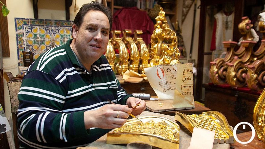 El dorador Rafael Barón, en una imagen de archivo.