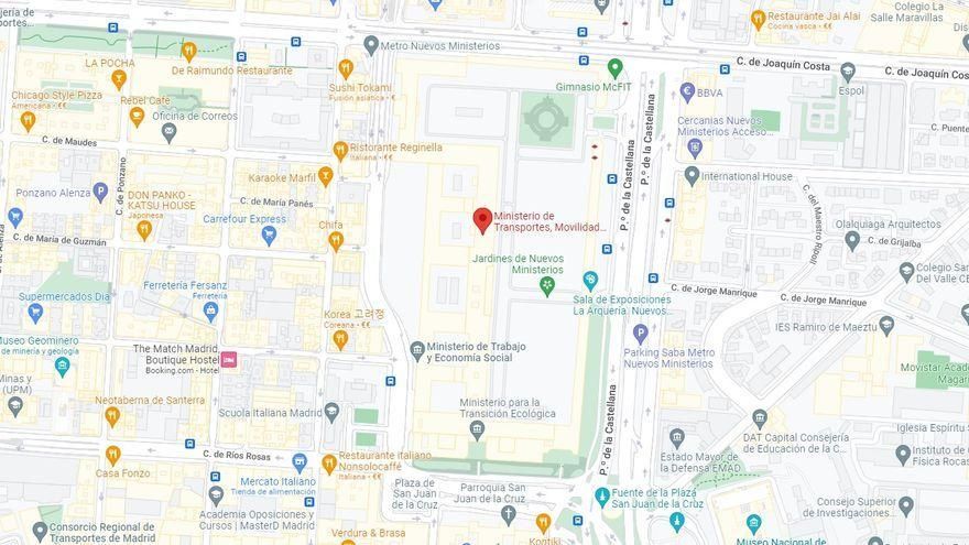 Ubicación del Ministerio de Transportes, Movilidad y Agenda Urbana