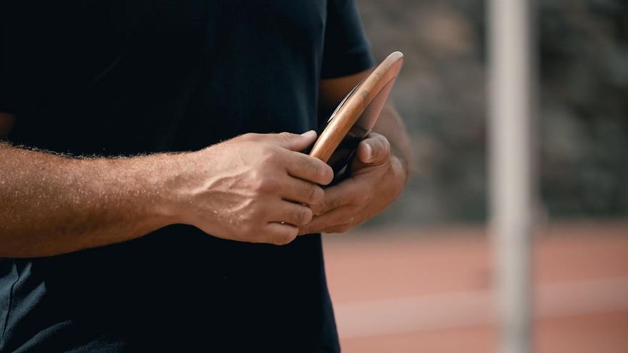 Mario Pestano, atleta olímpico en la prueba de lanzamiento de disco.