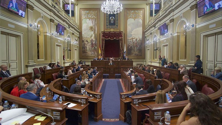 Parlamento de Canarias, en una sesión este mes de marzo