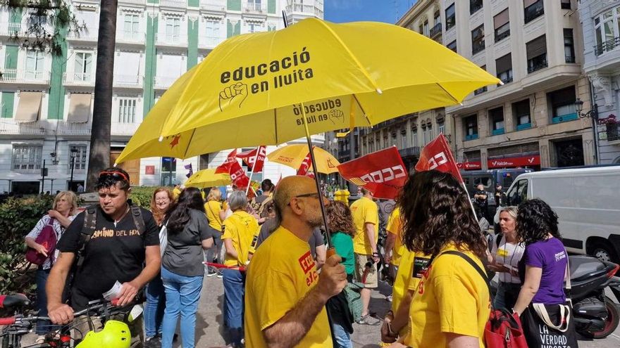 Huelga en la educación pública en Valencia.