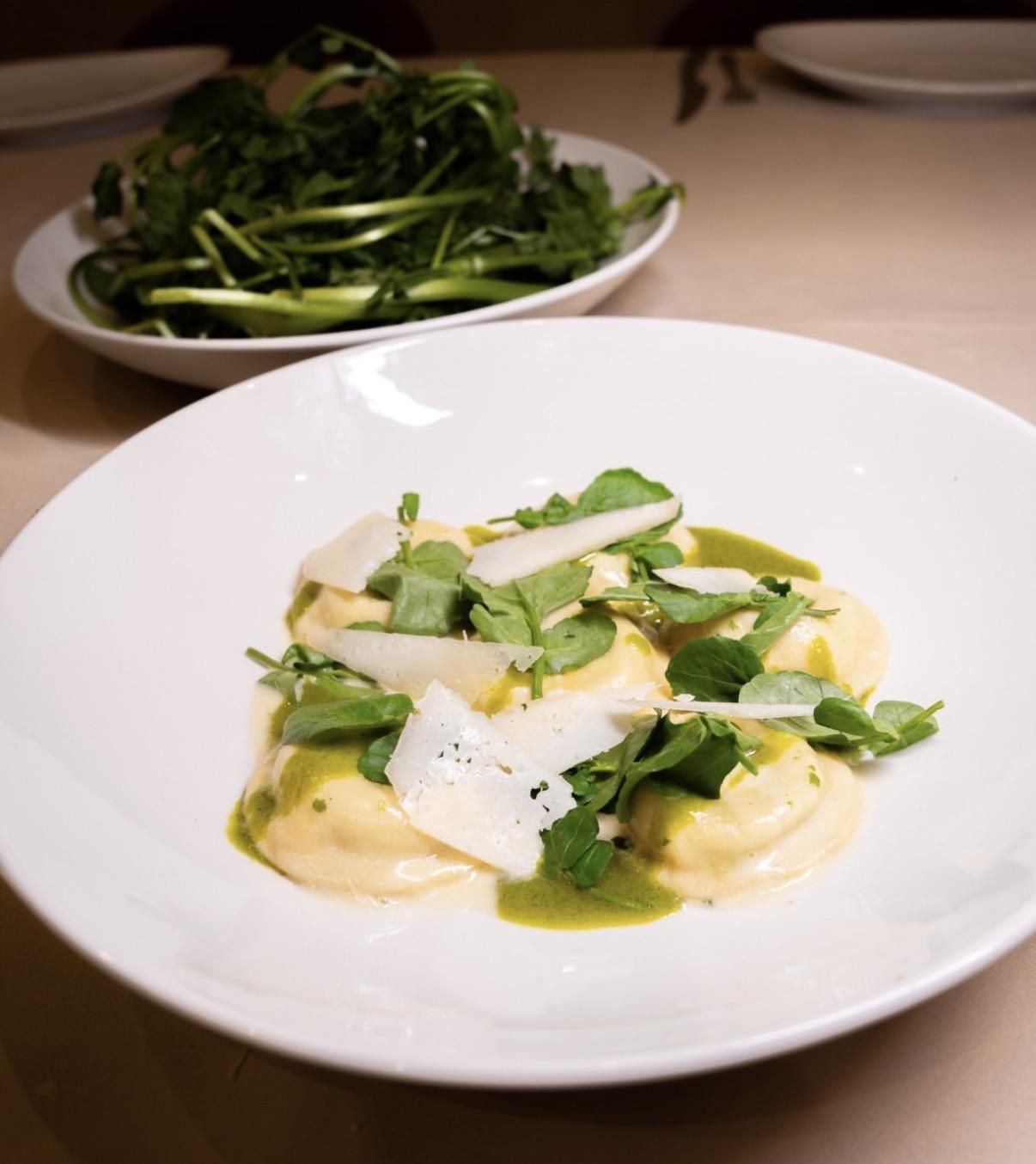 Ravioli relleno de ricota de Rígolo.