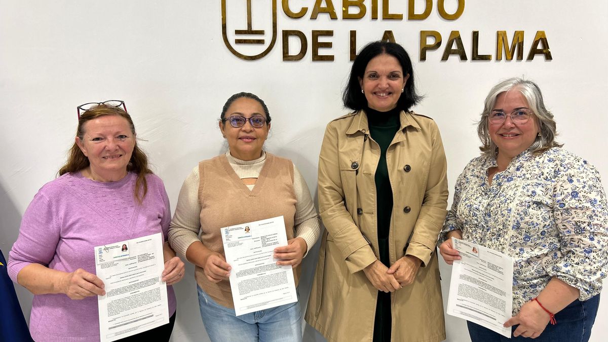 Entrega  por el Cabildo de nuevos carnés a profesionales de la artesanía de La Palma.