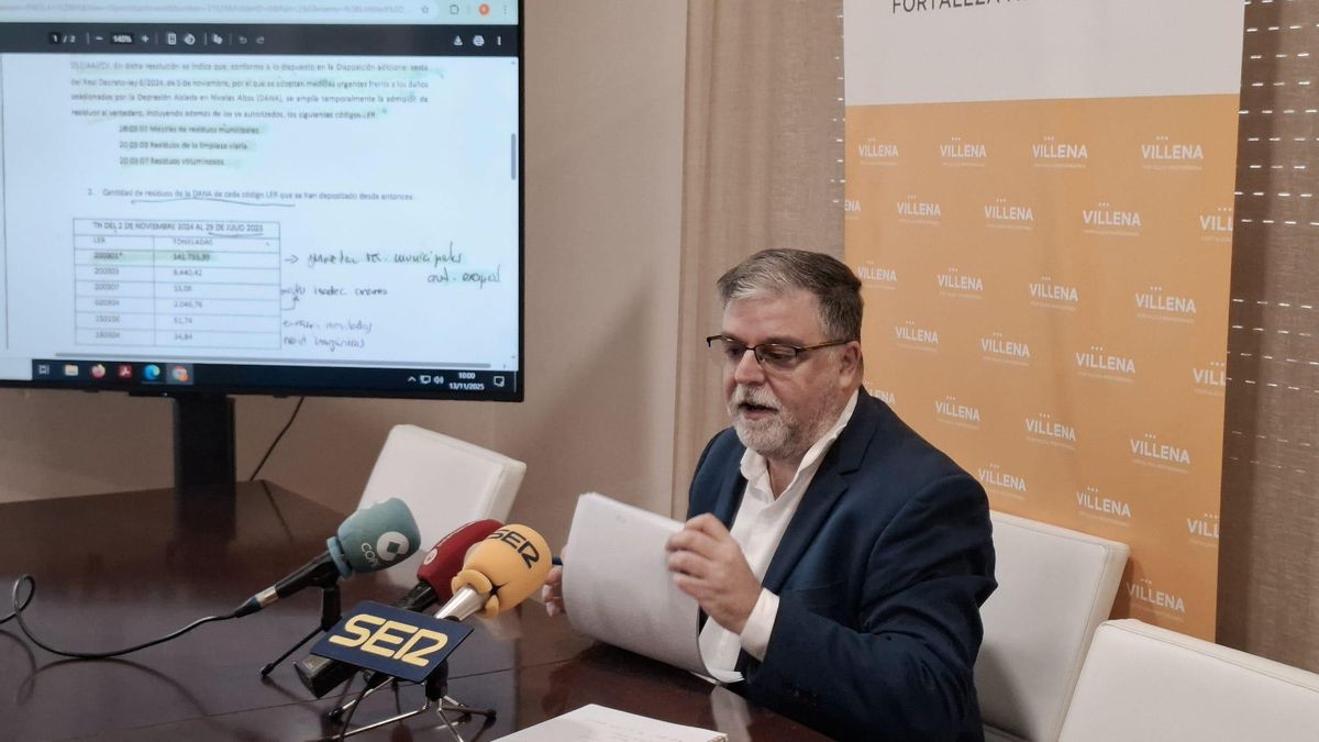 Villena acusa a la Generalitat de enterrar 380.000 toneladas de residuos de la dana sin control en un vertedero privado local