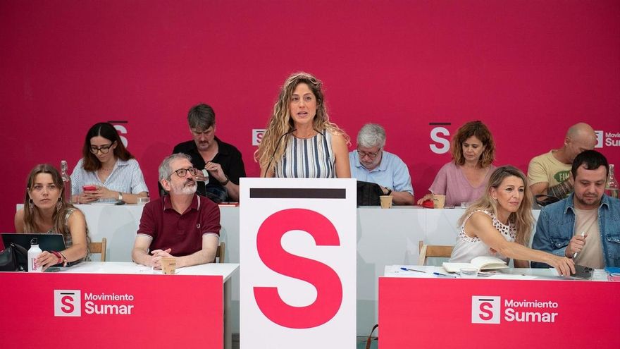 La coordinadora de Movimiento Sumar, Lara Hernández, el 12 de julio