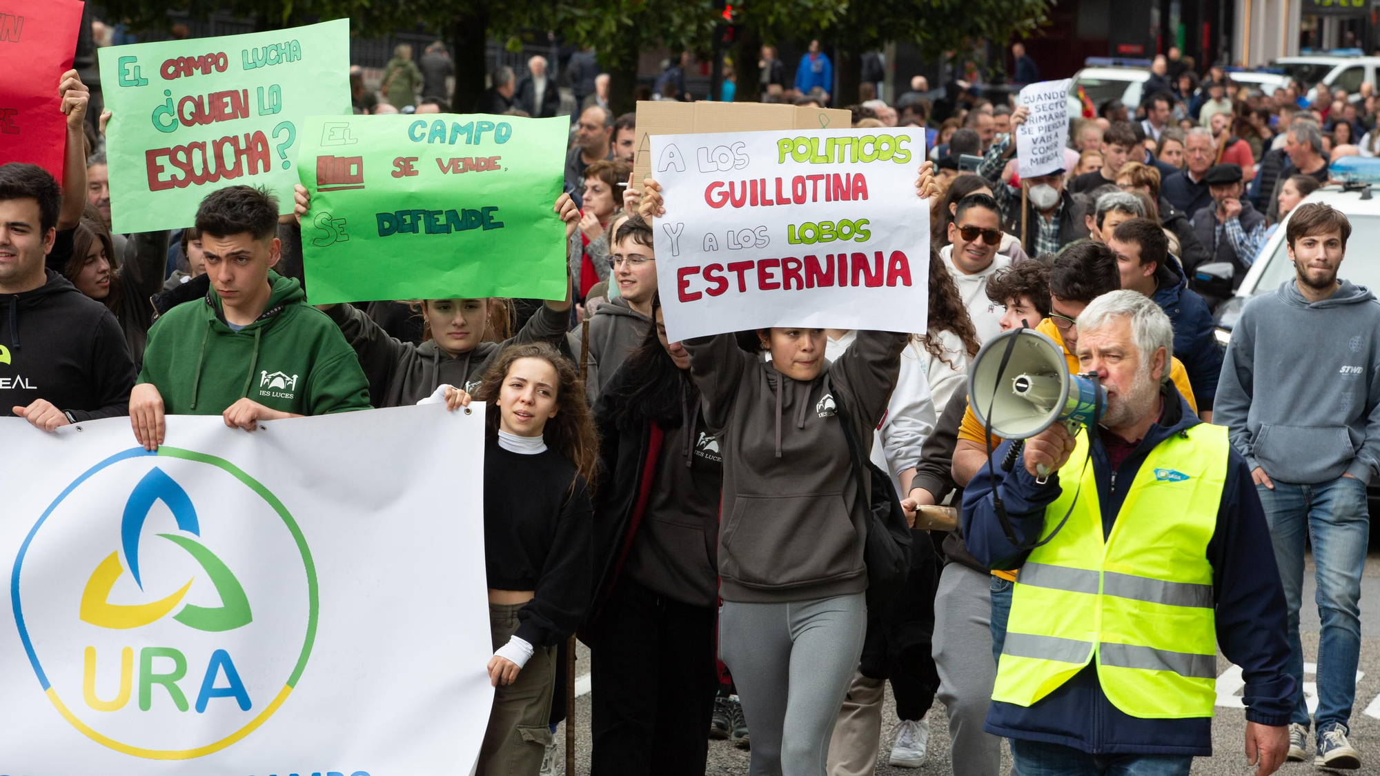 Manifestación que recorrió las calles de Oviedo