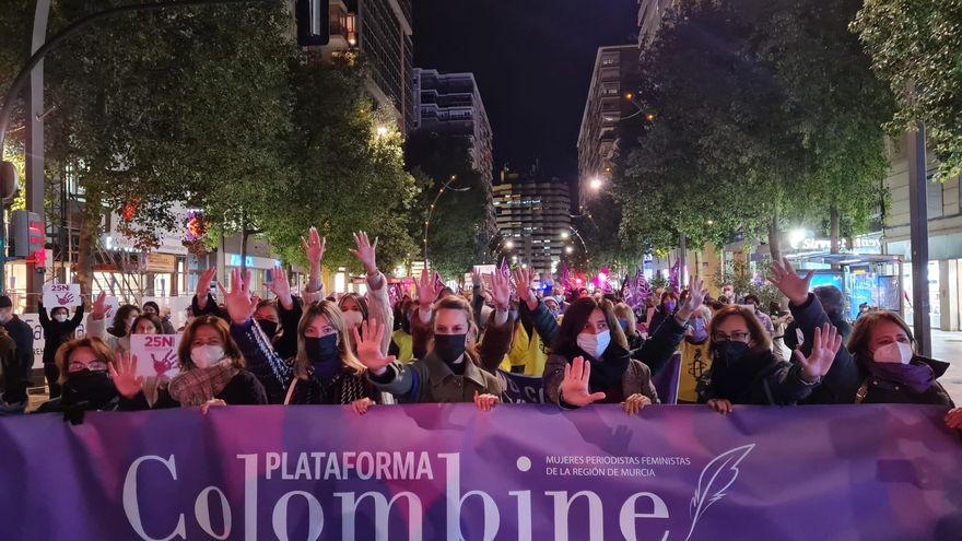 La Plataforma de Periodistas Feministas Colombine en el 25N en Murcia | E. R.