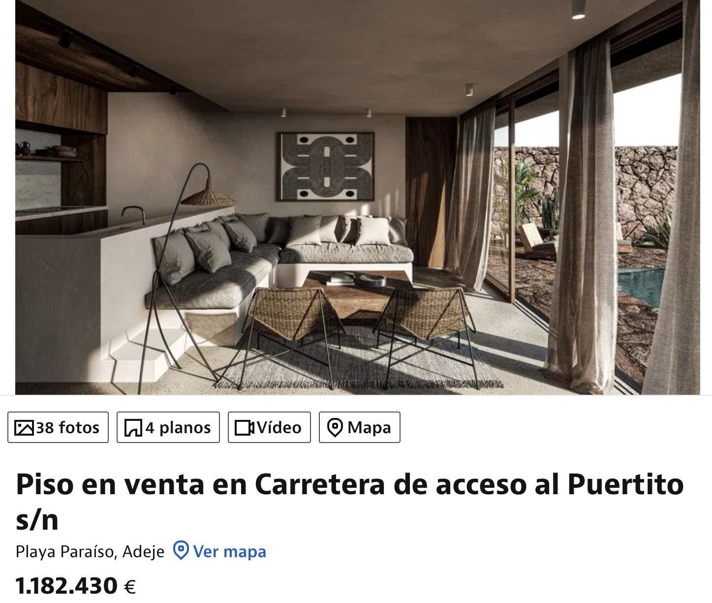 Uno de los anuncios de las villas de Cuna del Alma publicados en el portal Idealista