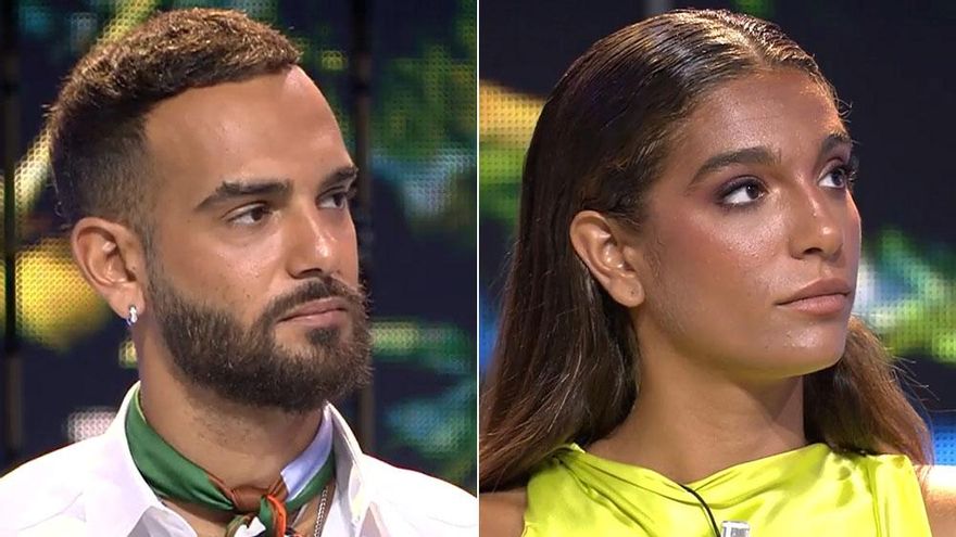 Manuel Cortés y Alma Bollo, escuchando el rapapolvo de Carlos Sobera