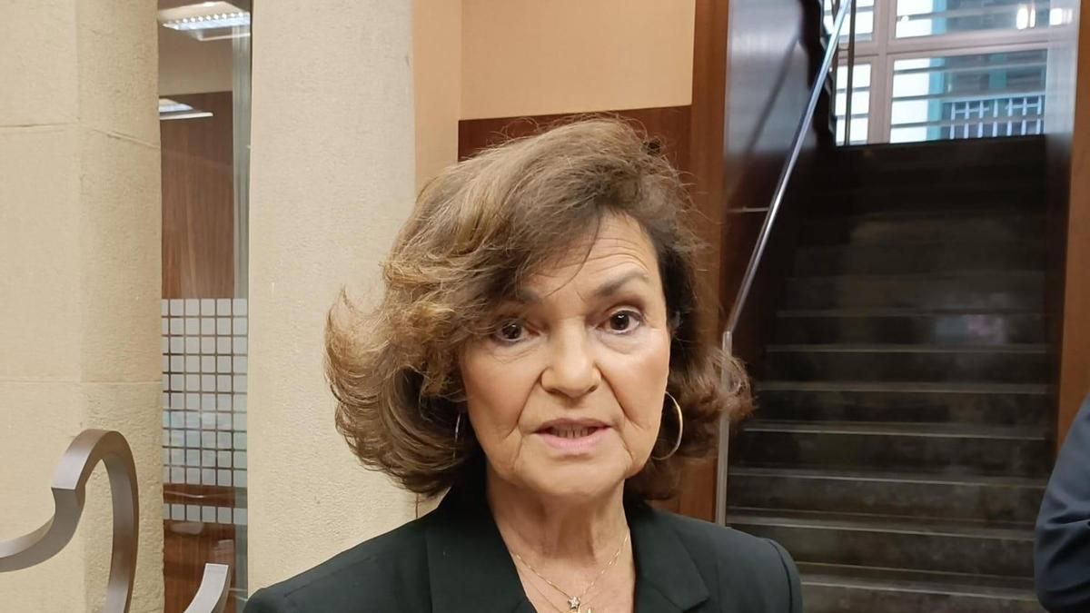 Carmen Calvo pide en Asturias que no se blanquee al "neofascismo, que vuelve con todas sus formas"