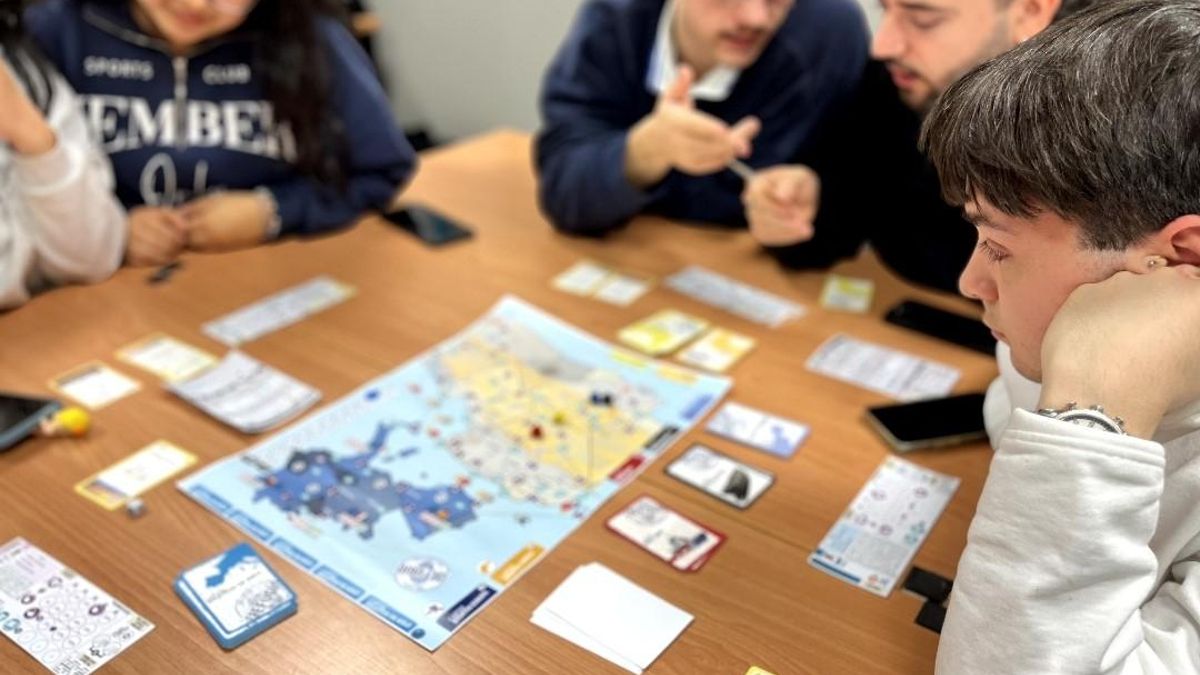 Una de las pruebas de 'Refugio' en un centro escolar de Zaragoza