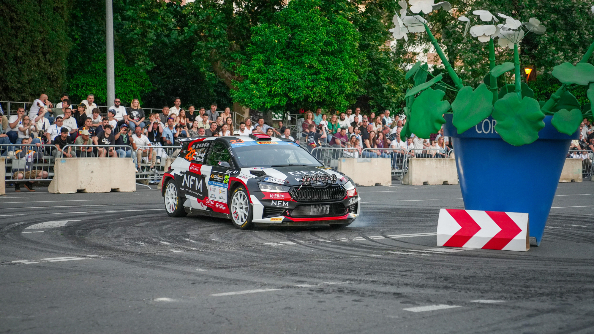 Tramo urbano del Rally Sierra Morena