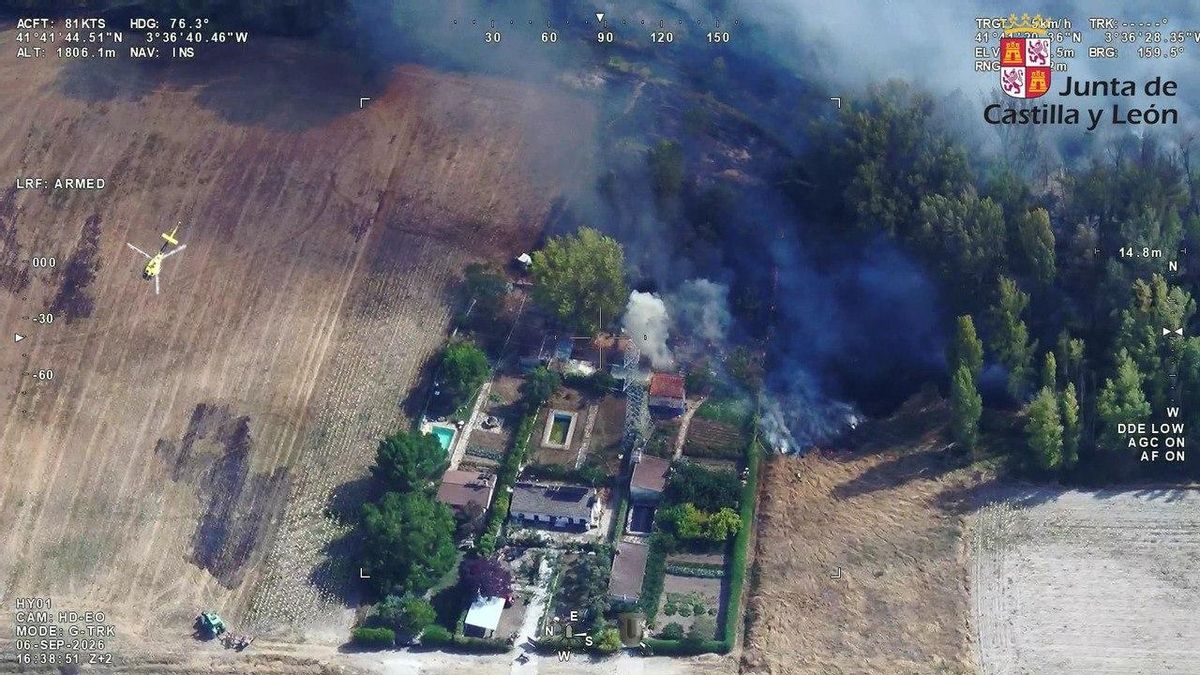 Viviendas muy próximas al incendio de La Calabaza.