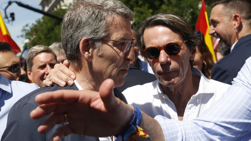 Aznar llama a una "movilización" permanente contra el Gobierno