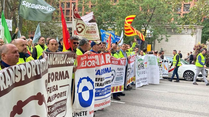 Manifestación de transportistas en Madrid el lunes 14 de noviembre