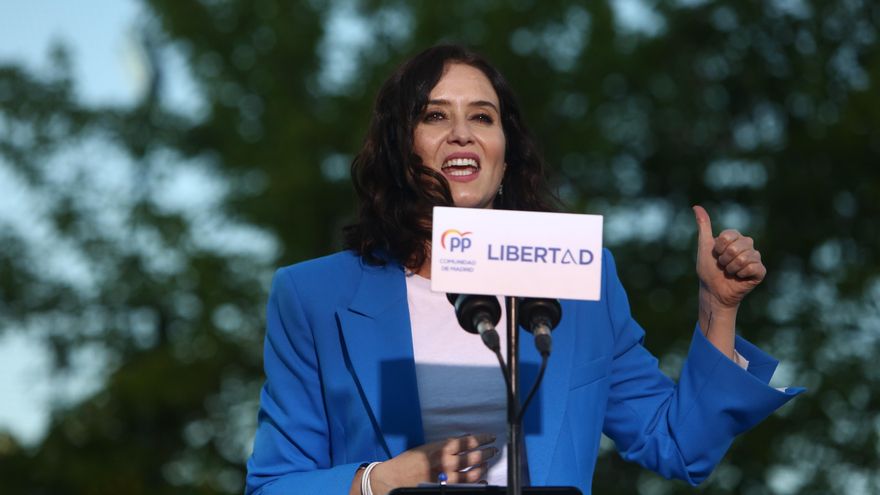 La presidenta de la Comunidad de Madrid y candidata a la reelección, Isabel Díaz Ayuso