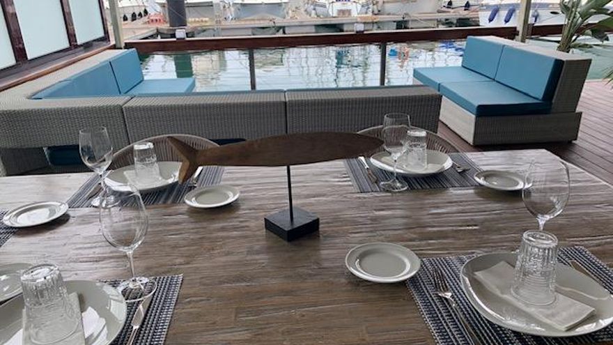 Mesa montada de 'El Embarcadero'.