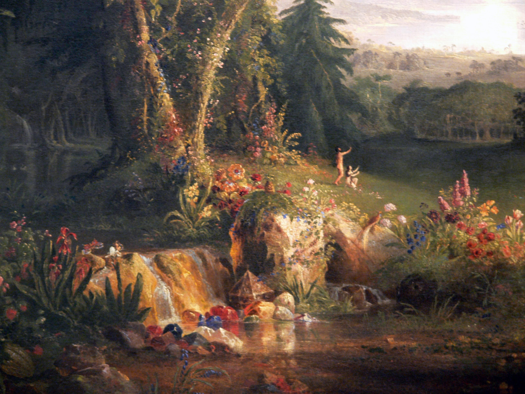 El Jardín del Edén. Detalle. Thomas Cole. 1828. Amon Carter Museum. Texas. EEUU.