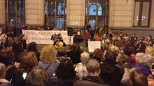 Concentración de la Comisión de la Mujer de la FABZ contra la violencia machista, el pasado noviembre.