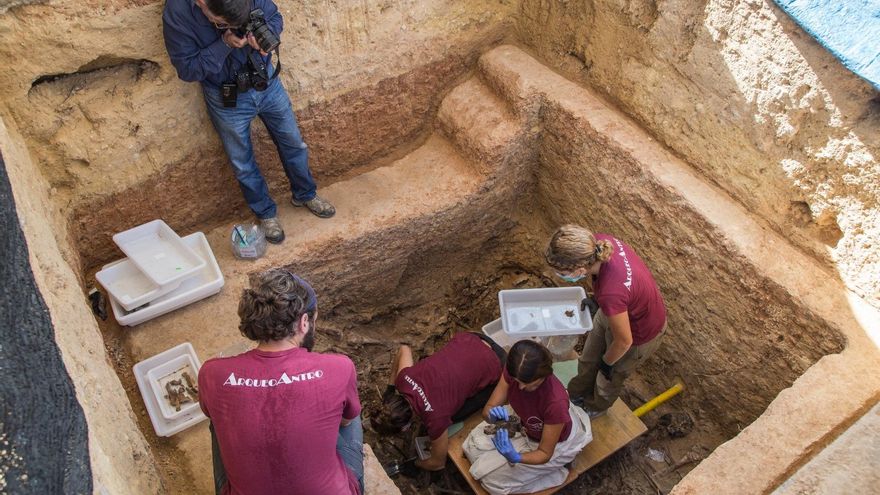 Trabajos de exhumación de la Fosa 111 del cementerio de Paterna, con 150 víctimas del franquismo