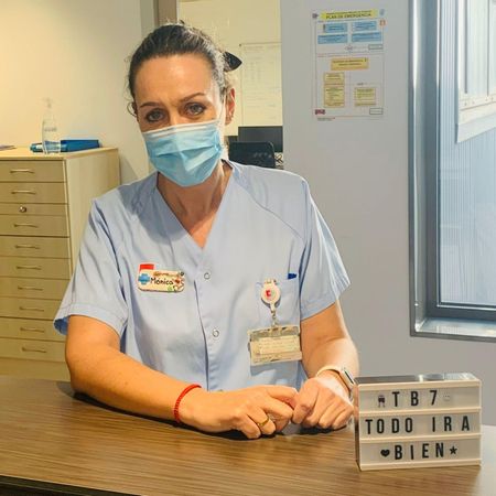 Mónica Vázquez, supervisora de planta COVID en el Hospital Valdecilla.
