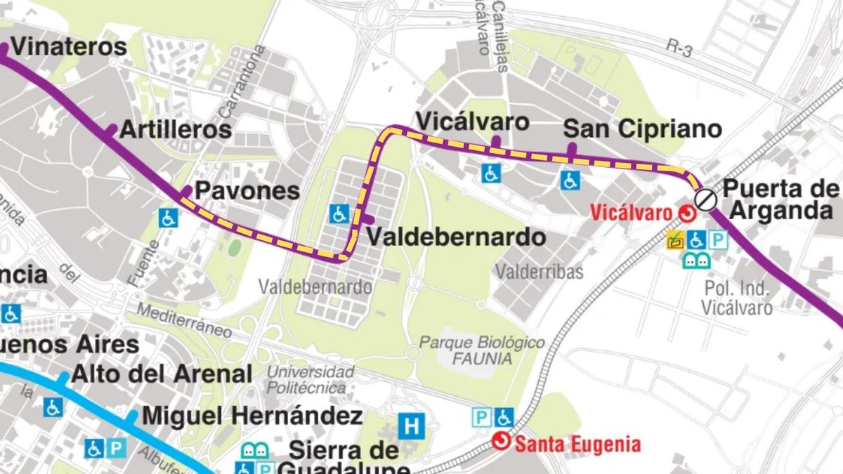 Cortada más de tres horas la línea 9 de Metro de Madrid por una incidencia en un vehículo de mantenimiento