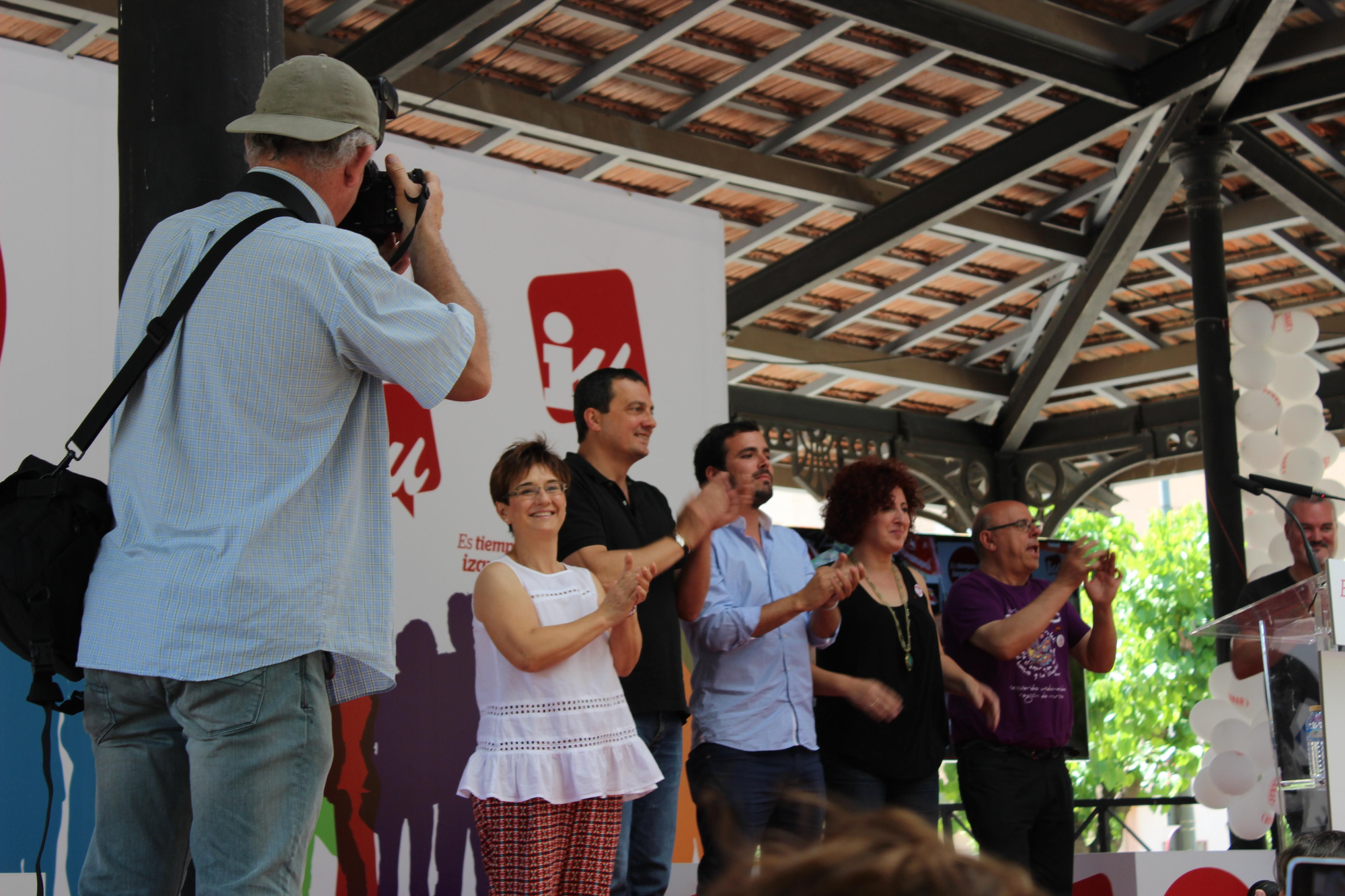 Los candidatos de Ganar a la conclusión de su acto / PSS